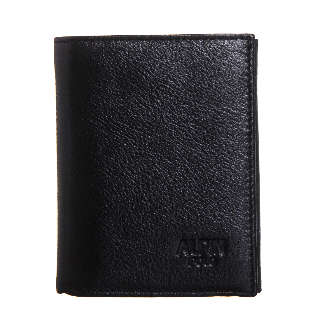 Ανδρικό πορτοφόλι μαύρο από φυσικό δέρμα Almondo, 2 - Kalapod.gr