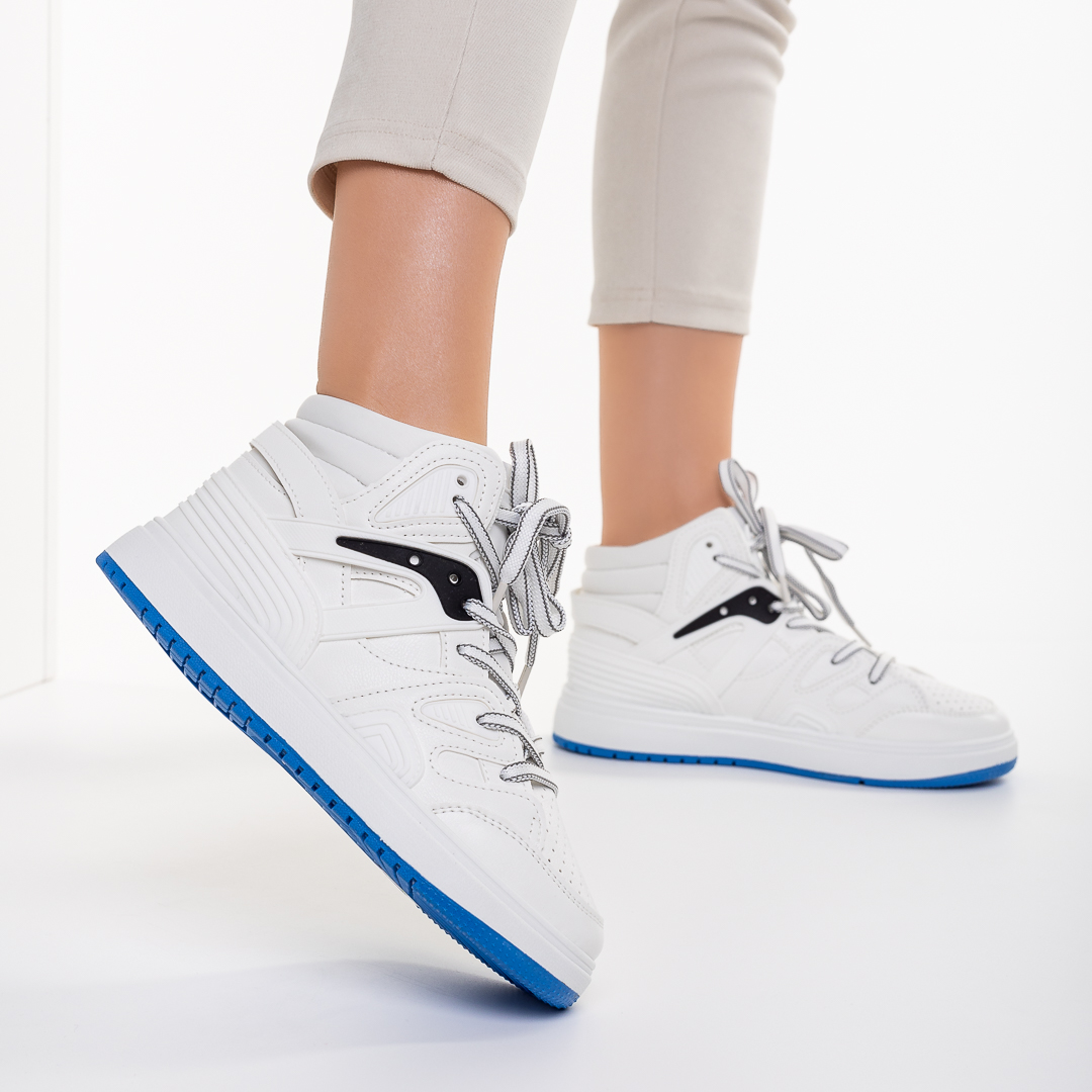 Γυναικεία αθλητικά παπούτσια λευκά από οικολογικό δέρμα  Amethyst, 5 - Kalapod.gr