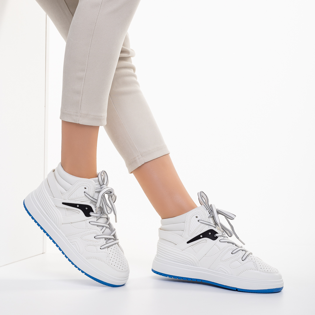 Γυναικεία αθλητικά παπούτσια λευκά από οικολογικό δέρμα  Amethyst - Kalapod.gr