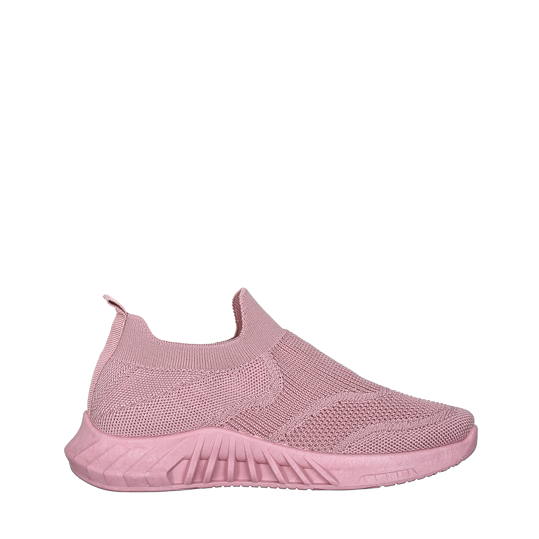 Γυναικεία αθλητικά παπούτσια  ροζ από ύφασμα Aceline, 2 - Kalapod.gr