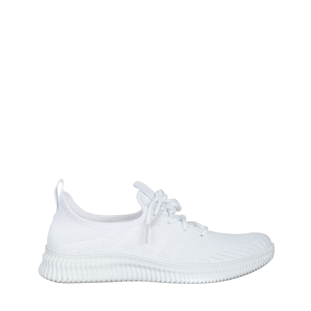 Γυναικεία αθλητικά παπούτσια λευκά από ύφασμα Frieda, 2 - Kalapod.gr
