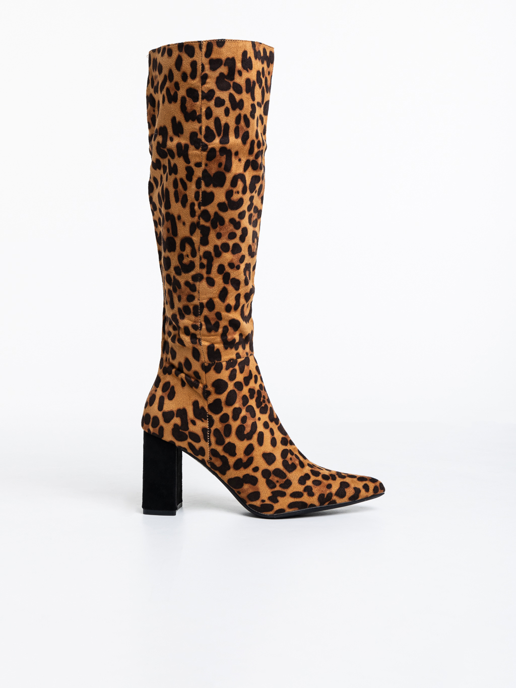 Γυναικείες μπότες λεοπάρδαλη από ύφασμα  Hersilia, 5 - Kalapod.gr