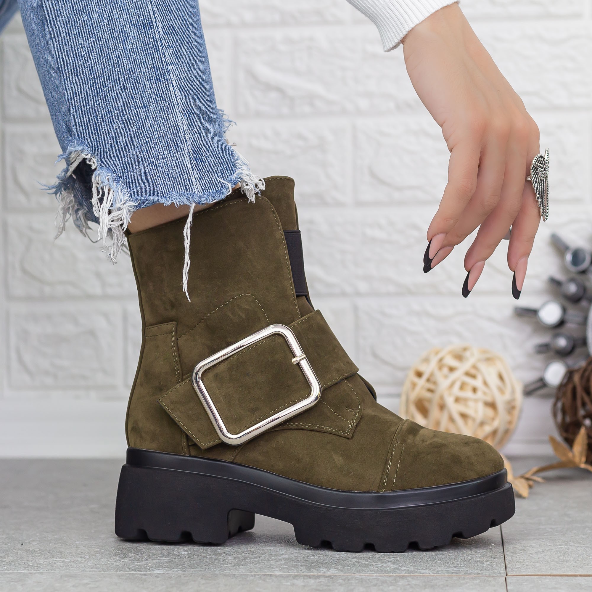 Γυναικείες μπότες με πλατφόρμα Rudie Πράσινη ελιά-Μαύρο, 3 - Kalapod.gr Γυναικείες μπότες με πλατφόρμα Rudie Πράσινη ελιά-Μαύρο, 3 - Kalapod.gr