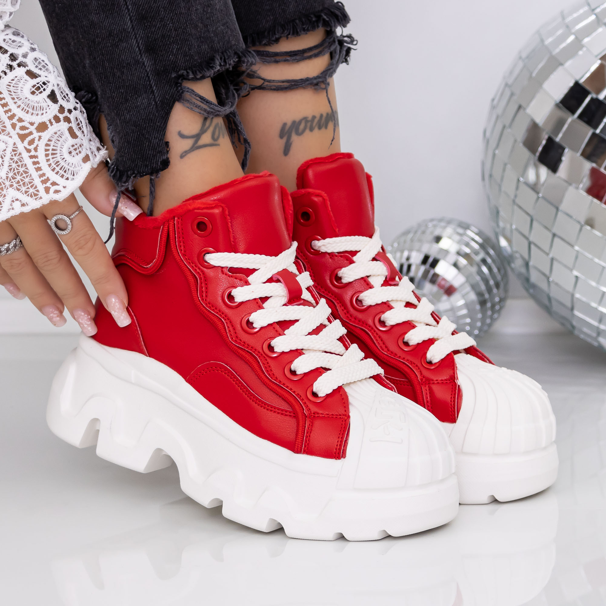 Γυναικείες μπότες με πλατφόρμα Onita Κόκκινος - Kalapod.gr Γυναικείες μπότες με πλατφόρμα Onita Κόκκινος - Kalapod.gr