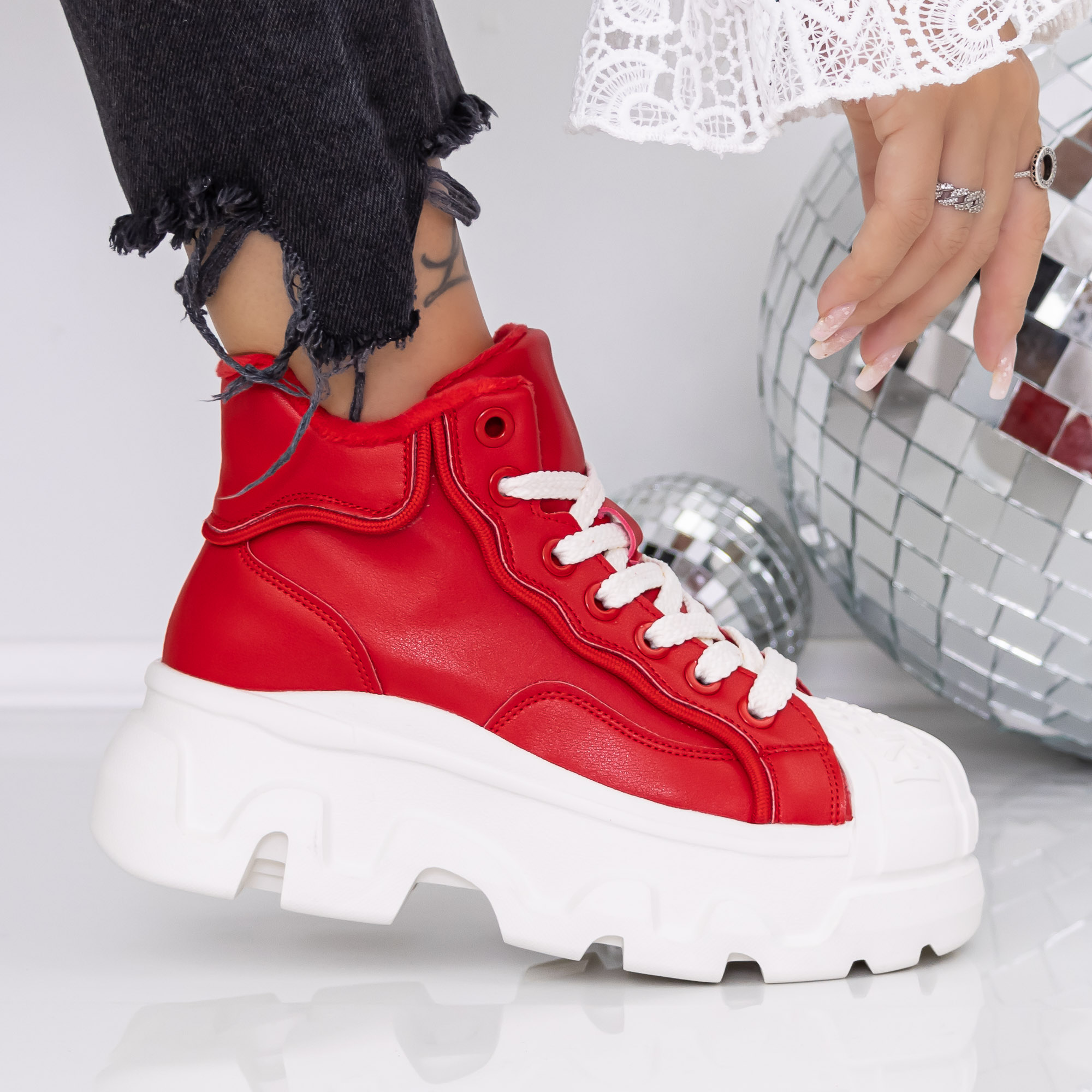 Γυναικείες μπότες με πλατφόρμα Onita Κόκκινος, 2 - Kalapod.gr Γυναικείες μπότες με πλατφόρμα Onita Κόκκινος, 2 - Kalapod.gr