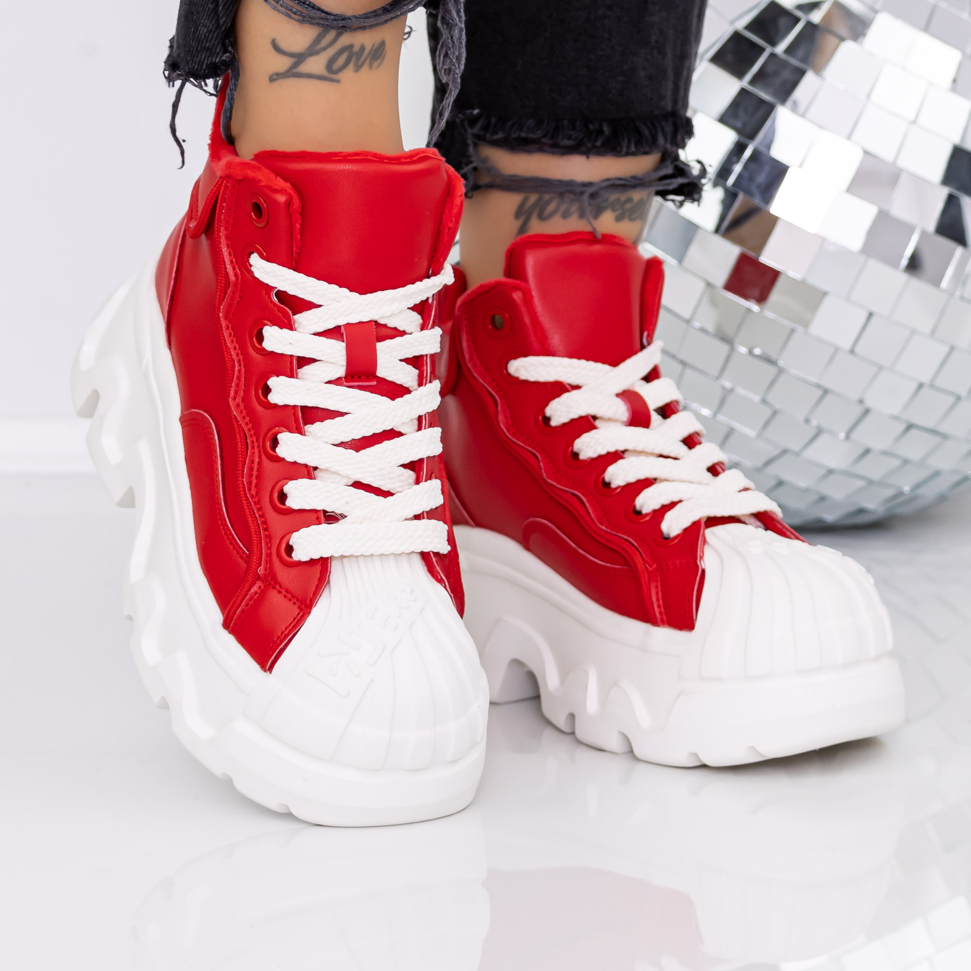 Γυναικείες μπότες με πλατφόρμα Onita Κόκκινος, 3 - Kalapod.gr Γυναικείες μπότες με πλατφόρμα Onita Κόκκινος, 3 - Kalapod.gr