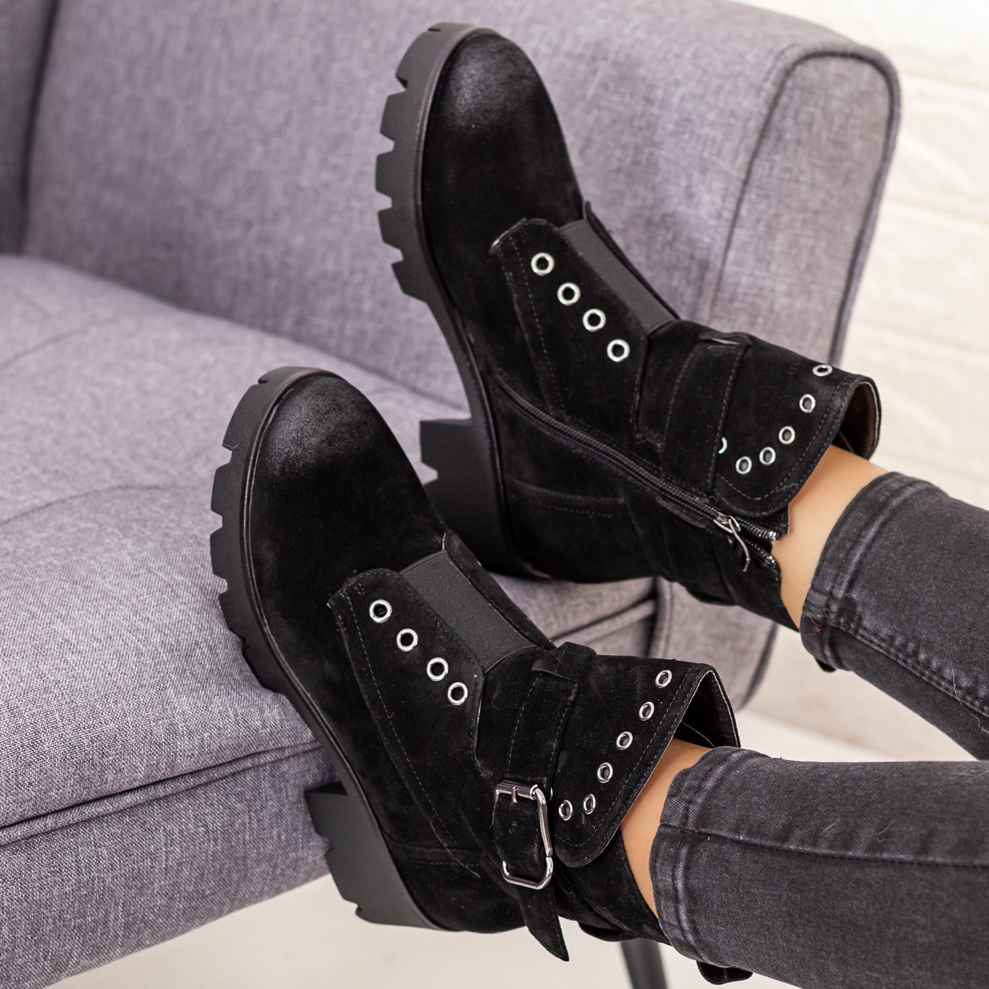 Γυναικείες κοντές μπότες Seada Μαύρο, 3 - Kalapod.gr Γυναικείες κοντές μπότες Seada Μαύρο, 3 - Kalapod.gr