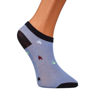 Παιδικές Κάλτσες, Σετ 2 τεμάχια παιδικές κάλτσες κοντές C066 μπλε με αστέρια - Kalapod.gr