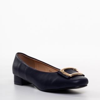 Γυναικεία Παπούτσια, Γυναικεία παπούτσια με τακούνι μπλε  από οικολογικό δέρμα  Francess - Kalapod.gr