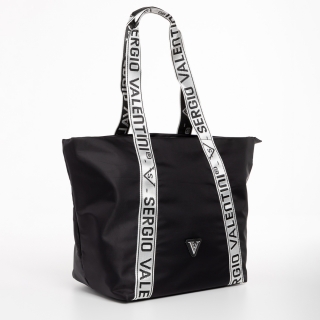 Sales, Γυναικεία τσάντα  μαύρη από ύφασμα Anelise - Kalapod.gr