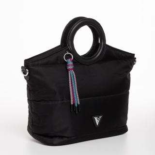 Sales, Γυναικεία τσάντα  μαύρη από ύφασμα Aluma - Kalapod.gr