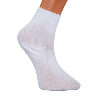 Γυναικείες κάλτσες και καλσόν, Σετ 3 ζευγάρια γυναικείες κάλτσες λευκές B-3051 - Kalapod.gr