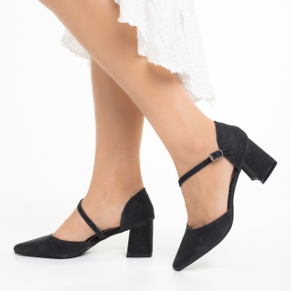 Νέα, Γυναικεία παπούτσια μαύρα από συνθετικό υλικό Dalina - Kalapod.gr