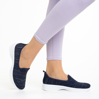Γυναικεία Αθλητικά Παπούτσια, Γυναικεία αθλητικά παπούτσια μπλε από ύφασμα Laneta - Kalapod.gr