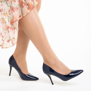 Γυναικεία Παπούτσια, Γυναικεία παπούτσια μπλε από οικολογικό δέρμα Leia - Kalapod.gr