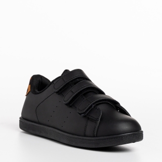 Παιδικά Αθλητικά Παπούτσια, Παιδικά αθλητικά παπούτσια   μαύρα από οικολογικό δέρμα  Barney - Kalapod.gr