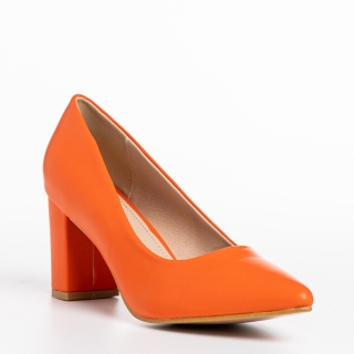 Γυναικεία Παπούτσια, Γυναικεία παπούτσια portocali από οικολογικό δέρμα  Rissa - Kalapod.gr