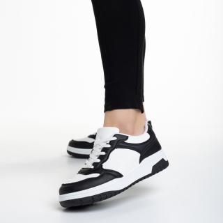 Γυναικεία Αθλητικά Παπούτσια, Γυναικεία αθλητικά παπούτσια  μαύρα από οικολογικό δέρμα  Banesa - Kalapod.gr