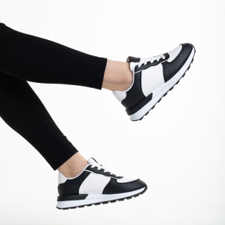 Γυναικεία Αθλητικά Παπούτσια, Γυναικεία αθλητικά παπούτσια  μαύρα από οικολογικό δέρμα  Imaya - Kalapod.gr