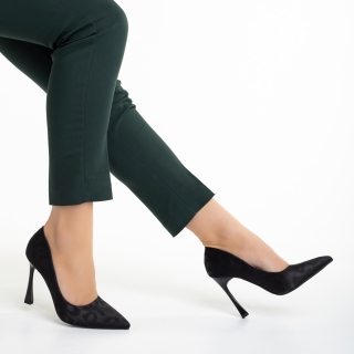 Γυναικεία Παπούτσια, Γυναικεία παπούτσια μαύρα από ύφασμα Zaida - Kalapod.gr