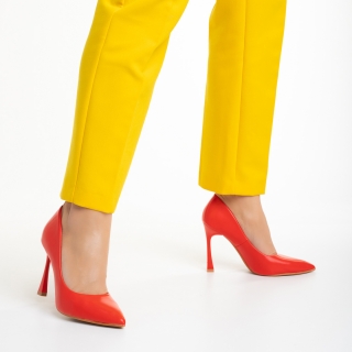 Γυναικεία Παπούτσια, Γυναικεία παπούτσια κόκκινα από οικολογικό δέρμα Casia - Kalapod.gr