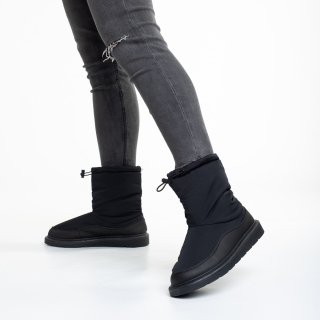 Γυναικείες Μπότες, Γυναικείες μπότες μαύρες  από ύφασμα Marjo - Kalapod.gr