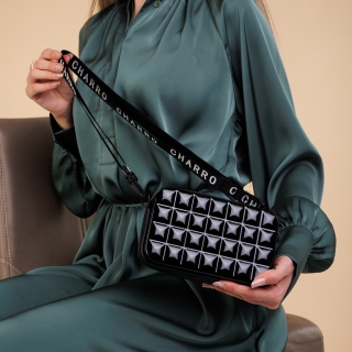 Γυναικεία τσάντα καλλυντικών μαύρη  από ακρυλικό  Minali - Kalapod.gr