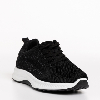 Νέα, Ανδρικά αθλητικά παπούτσια μαύρα από ύφασμα  Sabino - Kalapod.gr