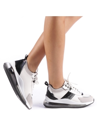 Γυναικεία Αθλητικά Παπούτσια, Γυναικεία αθλητικά παπούτσια Tamina λευκό με μαύρο - Kalapod.gr