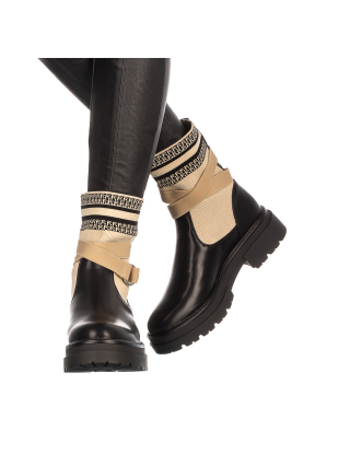 Μπότες  με πλατφόρμα, Γυναικείες μπότες Jarilla μαύρα - Kalapod.gr