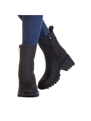 Χόντροοτάκουνες Μπότες, Γυναικείες μπότες Coppa μαύρα - Kalapod.gr