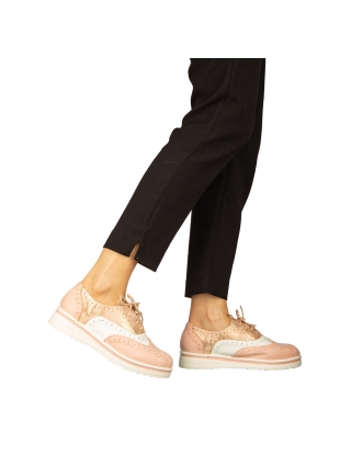 Νέα, Γυναικεία casual παπούτσια  από οικολογικό δέρμα ροζ Darme - Kalapod.gr