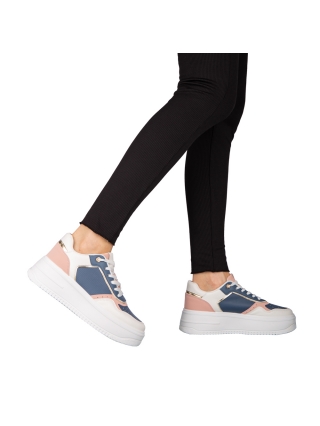 Γυναικεία Αθλητικά Παπούτσια, Γυναικεία αθλητικά παπούτσια  μπλε από οικολογικό δέρμα Medar - Kalapod.gr