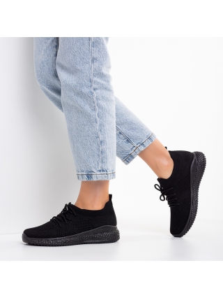 Γυναικεία Αθλητικά Παπούτσια, Γυναικεία αθλητικα παπούτσια μαύρα από ύφασμα Eryla - Kalapod.gr