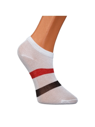 ΠΑΙΔΙΚΑ ΑΞΕΣΟΥΑΡ, Σετ 2 τεμάχια παιδικές κάλτσες κοντές A-C066 λευκά με ρίγες - Kalapod.gr