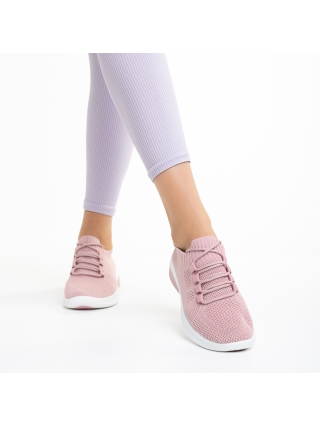 ΓΥΝΑΙΚΕΙΑ ΥΠΟΔΗΜΑΤΑ, Γυναικεία αθλητικά παπούτσια ροζ από ύφασμα Latifa - Kalapod.gr