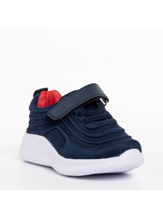 Παιδικά Αθλητικά Παπούτσια, Παιδικά αθλητικά παπούτσια μπλε με κόκκινο από ύφασμα Vear - Kalapod.gr