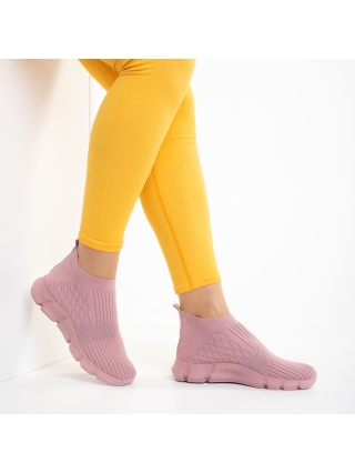 Γυναικεία Αθλητικά Παπούτσια, Γυναικεία αθλητικά παπούτσια ροζ από ύφασμα Raina - Kalapod.gr