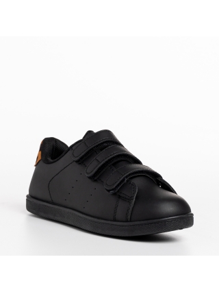 Παιδικά Αθλητικά Παπούτσια, Παιδικά αθλητικά παπούτσια   μαύρα από οικολογικό δέρμα  Barney - Kalapod.gr