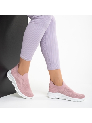 Γυναικεία Αθλητικά Παπούτσια, Γυναικεία αθλητικά παπούτσια ροζ από ύφασμα Adalira - Kalapod.gr