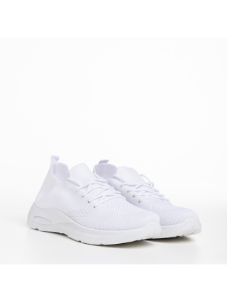 Γυναικεία Αθλητικά Παπούτσια, Γυναικεία αθλητικά παπούτσια λευκά από ύφασμα Ricarda - Kalapod.gr