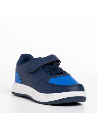 Παιδικά Αθλητικά Παπούτσια, Παιδικά αθλητικά παπούτσια μπλε από οικολογικό δέρμα Ponty - Kalapod.gr