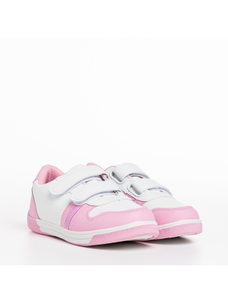 ΠΑΙΔΙΚΑ ΥΠΟΔΗΜΑΤΑ, Παιδικά αθλητικά παπούτσια ροζ με λευκό από οικολογικό δέρμα Buddy - Kalapod.gr