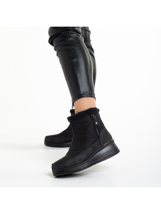 ΓΥΝΑΙΚΕΙΑ ΥΠΟΔΗΜΑΤΑ, Γυναικείες μπότες μαύρες από ύφασμα Madelina - Kalapod.gr