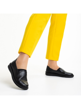 Casual παπούτσια, Γυναικεία παπούτσια  μαύρα  από οικολογικό δέρμα  Emiliana - Kalapod.gr