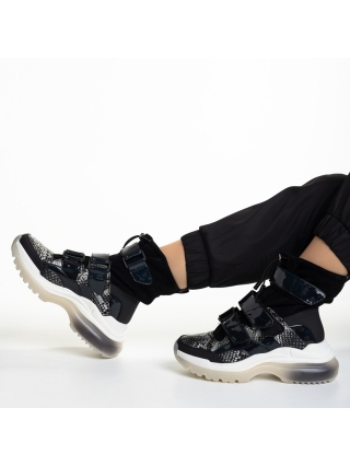 ΓΥΝΑΙΚΕΙΑ ΥΠΟΔΗΜΑΤΑ, Γυναικεία αθλητικά παπούτσια  μαύρα από ύφασμα Paulena - Kalapod.gr