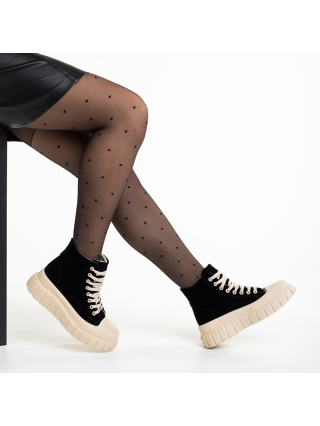 Γυναικεία Μποτάκια, Γυναικεία μπότακια μαύρα από ύφασμα  Seira - Kalapod.gr