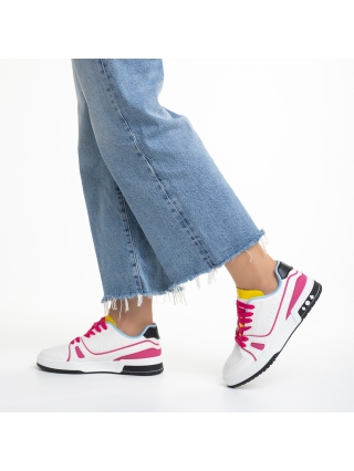 Γυναικεία Αθλητικά Παπούτσια, Γυναικεία αθλητικά παπούτσια  ροζ από οικολογικό δέρμα  και ύφασμα  Raela - Kalapod.gr