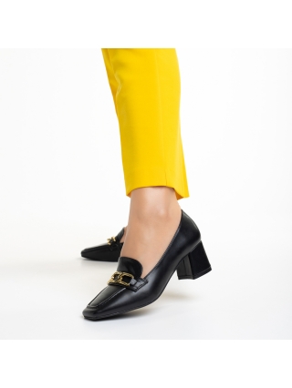 Γυναικεία Παπούτσια, Γυναικεία παπούτσια μαύρα από οικολογικό δέρμα Renaye - Kalapod.gr