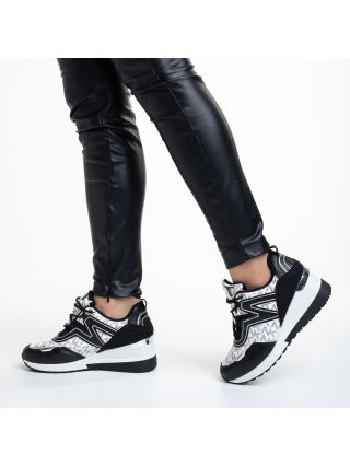 Γυναικεία Αθλητικά Παπούτσια, Γυναικεία αθλητικά παπούτσια   μαύρα από οικολογικό δέρμα Ramonda - Kalapod.gr